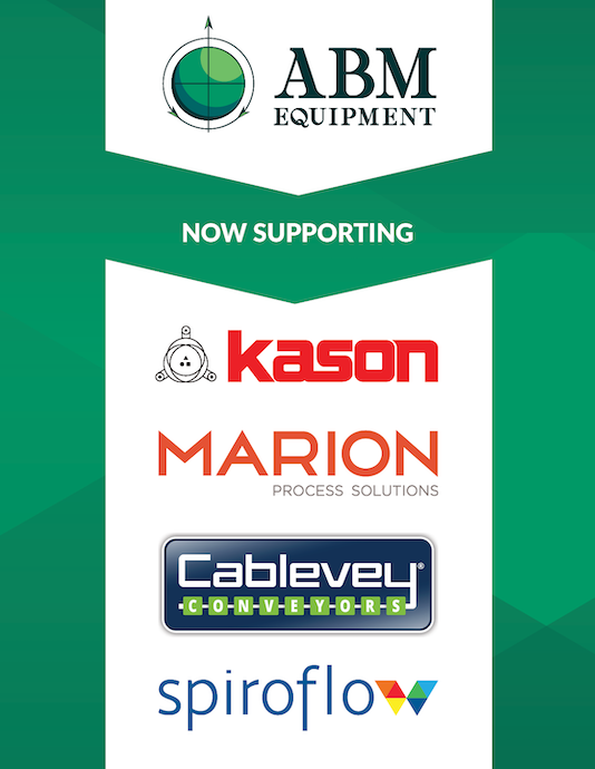ABM Equipment Now Supporting Kason, Marion, Spiroflow, and Cablevey