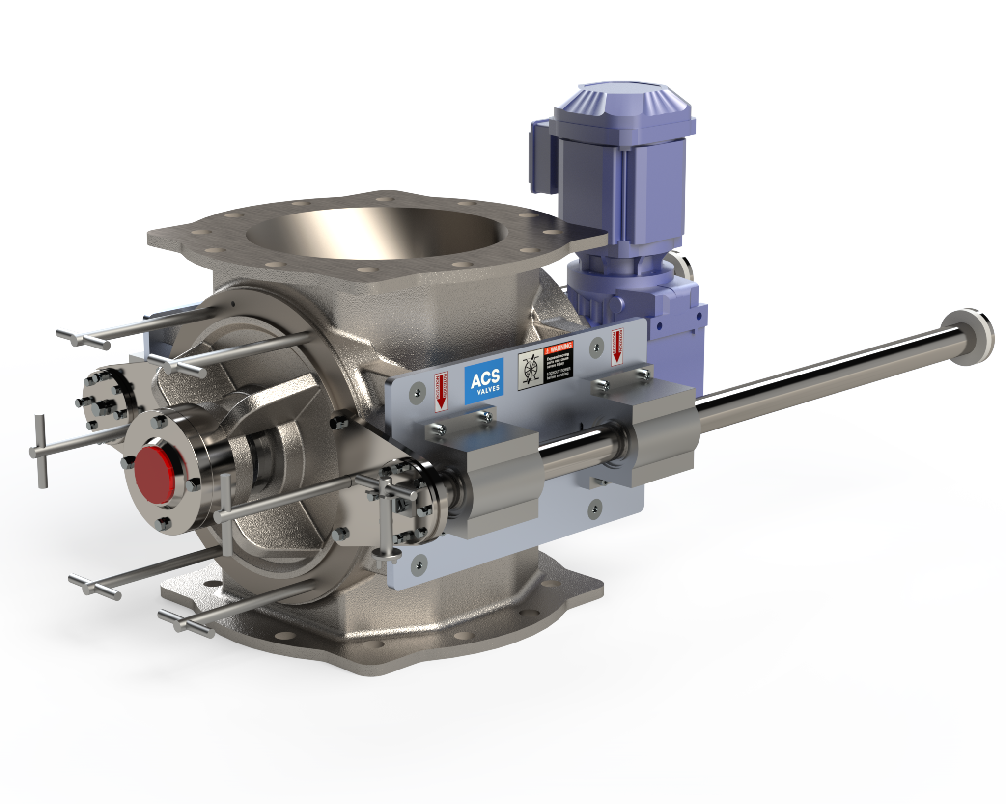 Sanitary MD Series Rotary Valve with Quick-Clean RotorRail™