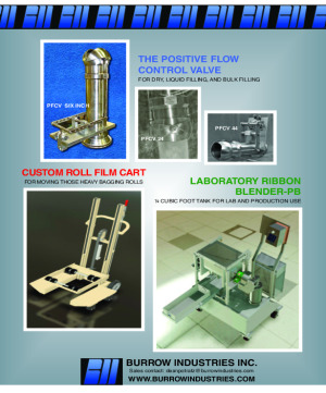 Positive Flow Control Valves - Film Roll Cart - Laboratory Ribbon Blender