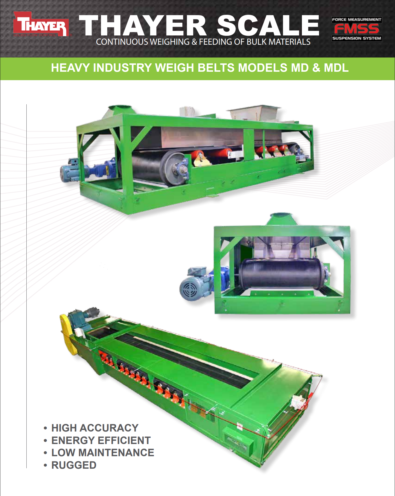 Heavy Industry Weigh Belts Model MD & MDL
