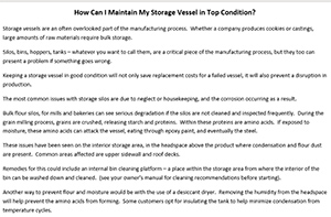 How Can I Maintain My Storage Vessel in Top Condition?
