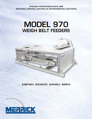 Model 970 - Premier weigh belt feeding in food