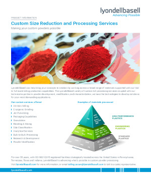 Custom Size Reduction and Processing Services (USCAN)